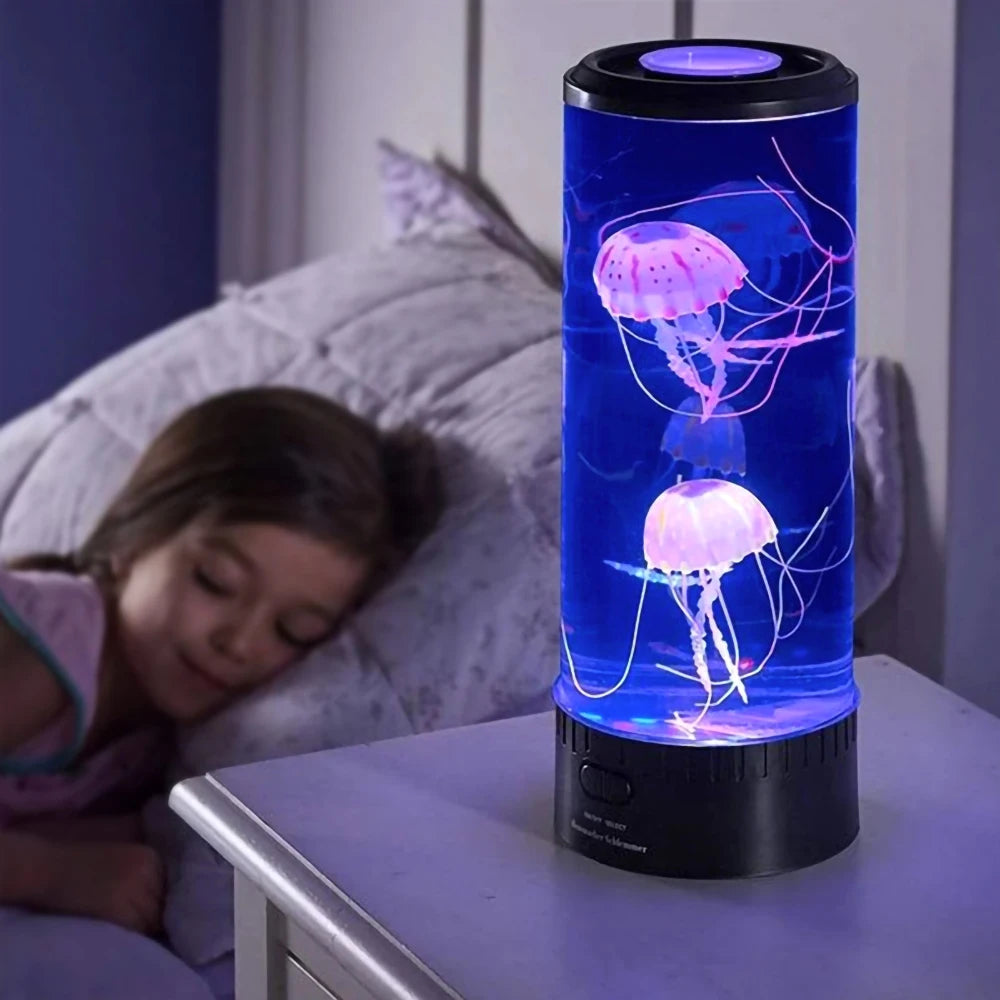 Color Changing Jellyfish Lamp Usb Battery Powered Table Night Light Ch 